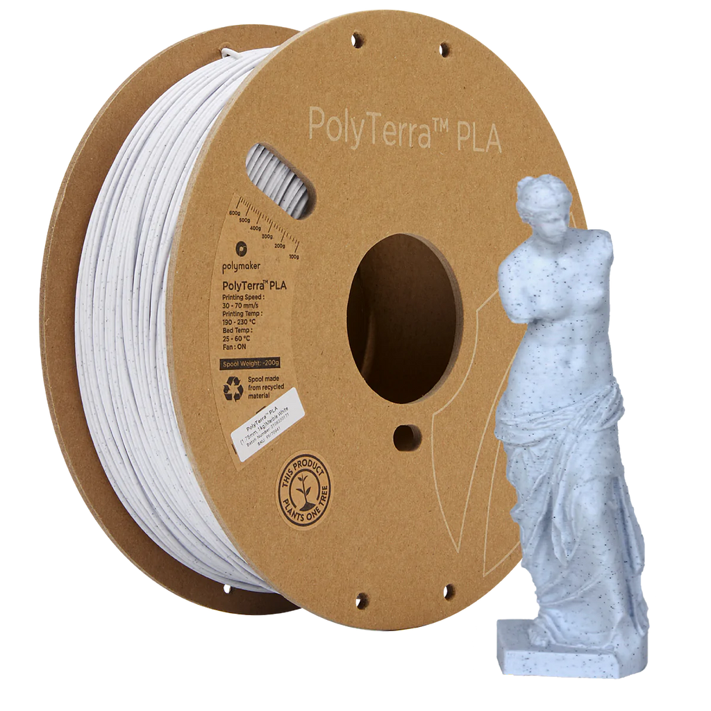 PolyTerra™ Marble PLA - Marble White - 1kg 1.75mm